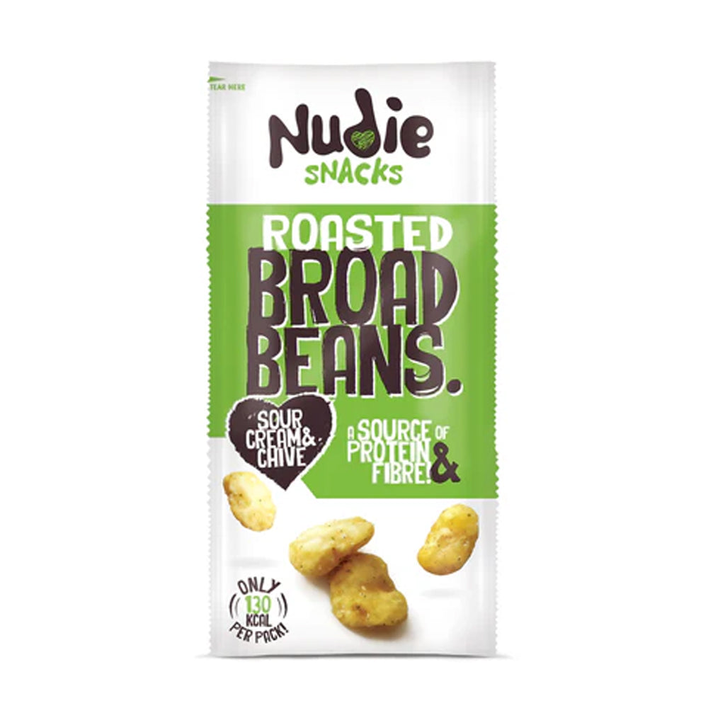 Nudie Snacks Roasted Broad Beans Sour Cream &amp; Chive