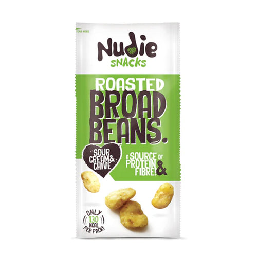 Nudie Snacks Roasted Broad Beans Sour Cream &amp; Chive