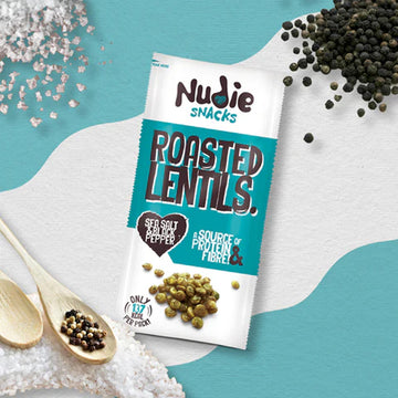 Nudie Snacks Roasted Lentils Sea Salt &amp; Black Pepper