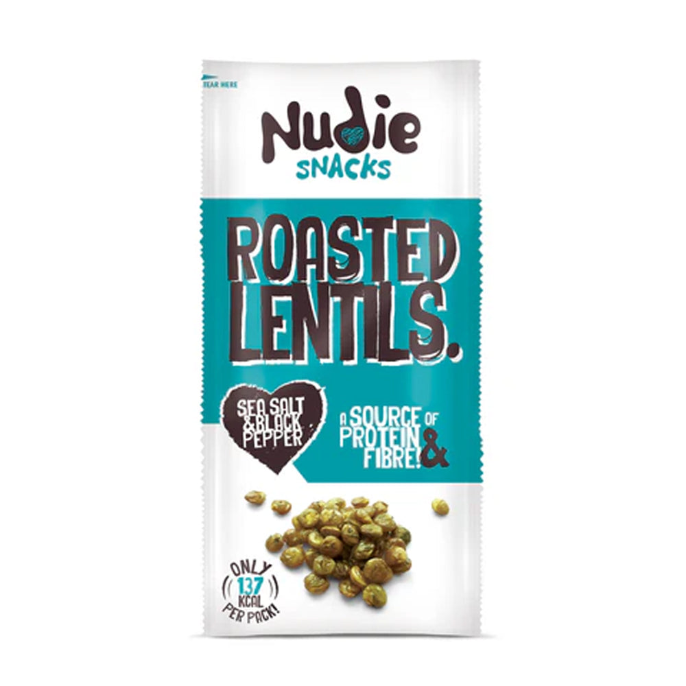 Nudie Snacks Roasted Lentils Sea Salt &amp; Black Pepper