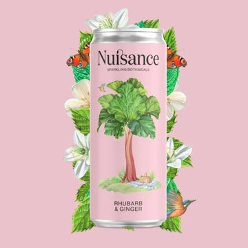 can of Nuisance Rhubarb &amp; Ginger Sparkling Botanical