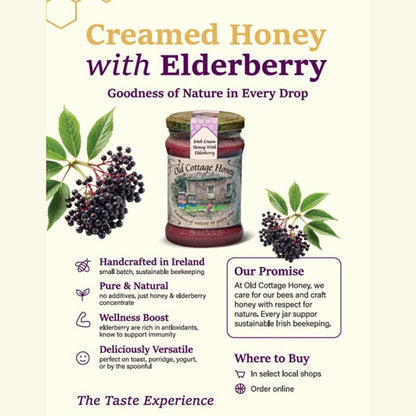 Old Cottage Honey Irish Cream Honey with Elderberry
