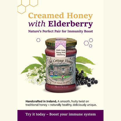 Old Cottage Honey Irish Cream Honey with Elderberry
