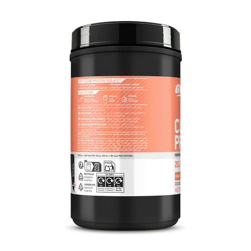 Optimum Nutrition Clear Protein label