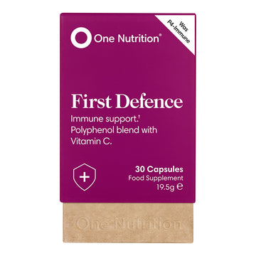 One Nutrition First Defence immune support supplement packaging on a white background