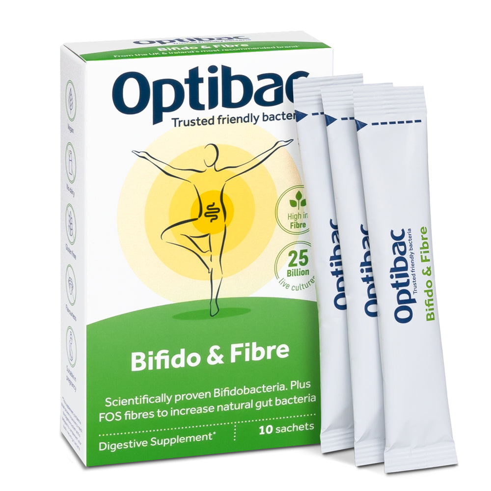 OptiBac Probiotics Bifidobacteria &amp; Fibre- 10 Sachets