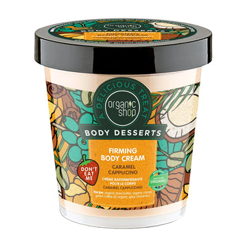 tub of Organic Shop Body Desserts Caramel Cappuccino Firming Body Cream