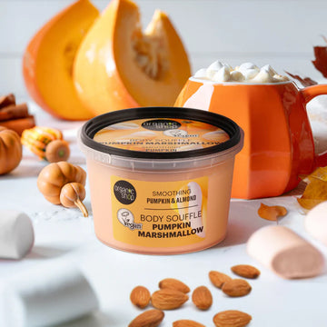 Organic Shop Pumpkin Marshmallow Smoothing Body Souffle with pumpkin and almonds and marshmallows