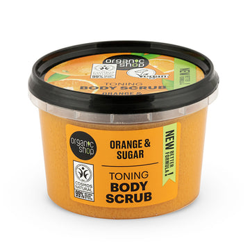Tub of Organic Shop Toning Orange Body Scrub