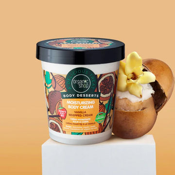 Organic Shop Body Desserts Vanilla Moisturising Body Cream with vanilla