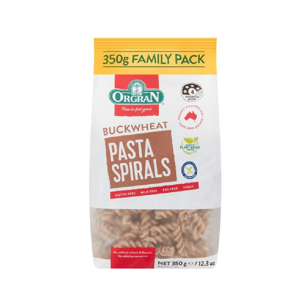 Orgran Gluten Free Buckwheat Pasta Spirals Family Pack 350g