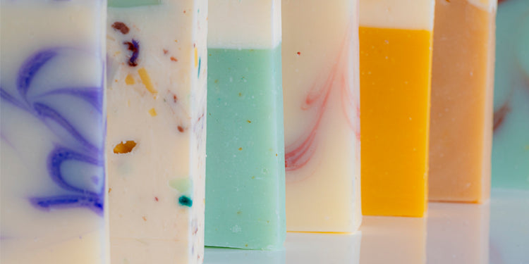 Colourful bars of handmade irish soap