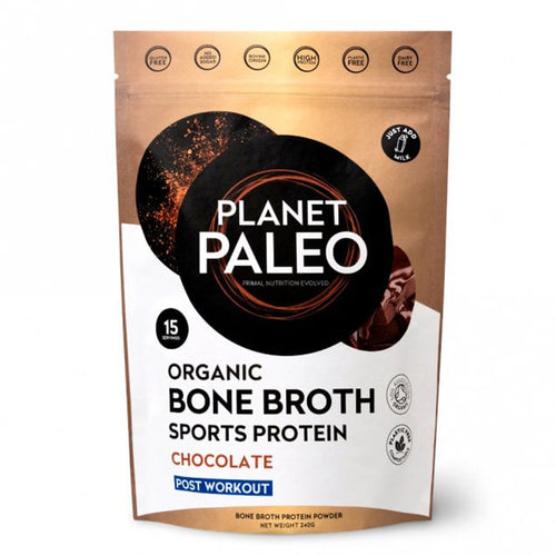 Planet Paleo Organic Bone Broth Sports Protein Powder - Chocolate