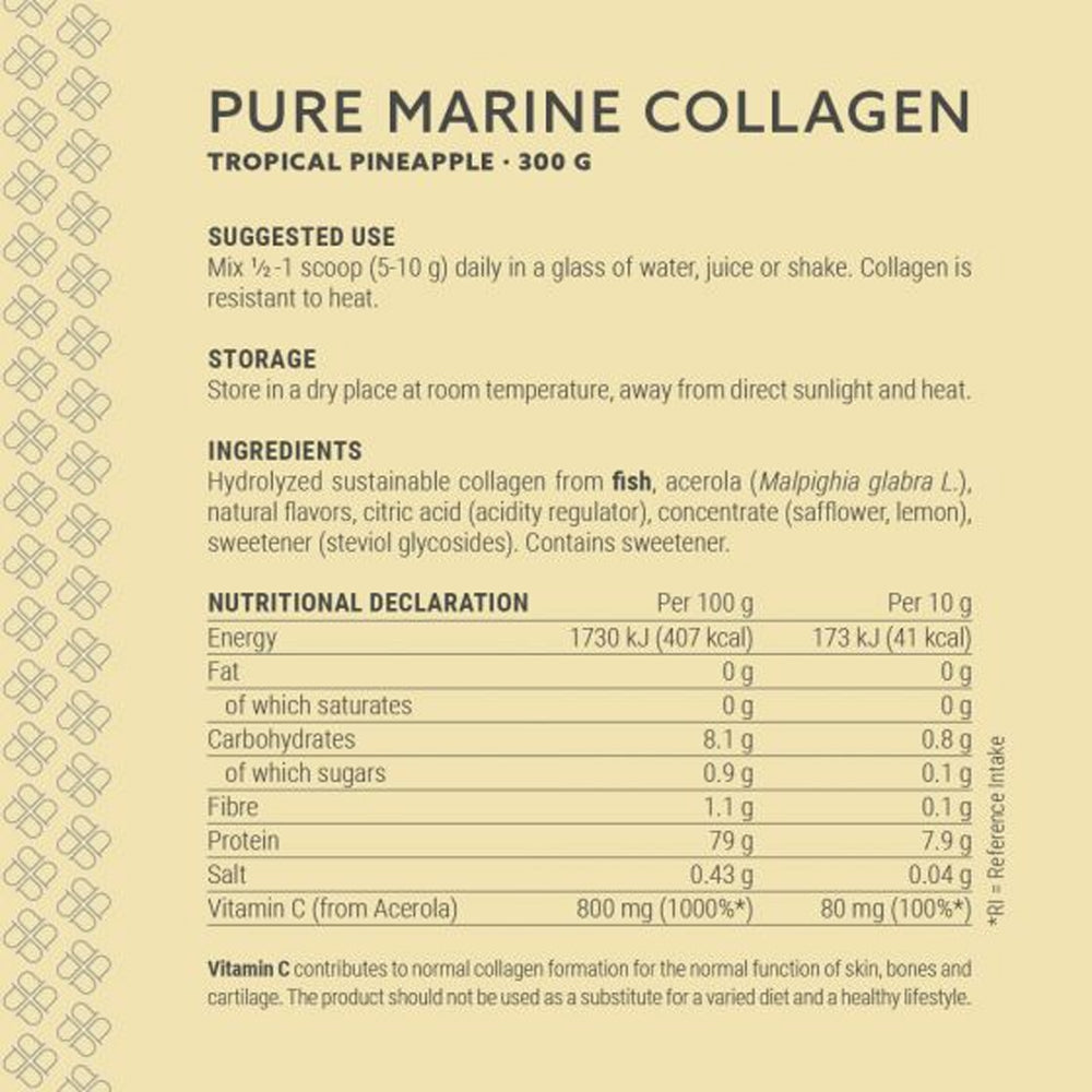 Plent Pure Marine Collagen Tropical Pineapple contents
