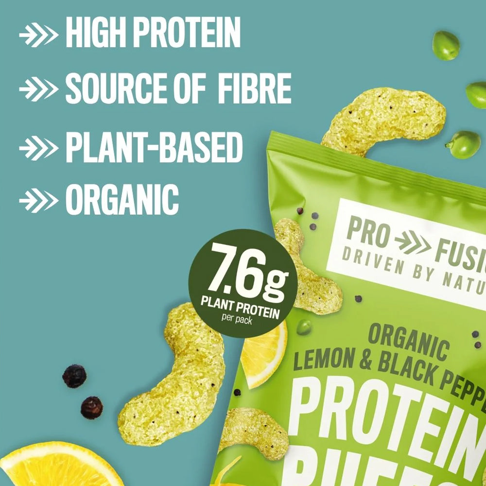 Profusion Organic Protein Puffs - Lemon &amp; Black Pepper