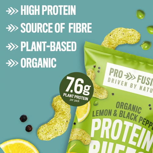 Profusion Organic Protein Puffs - Lemon & Black Pepper