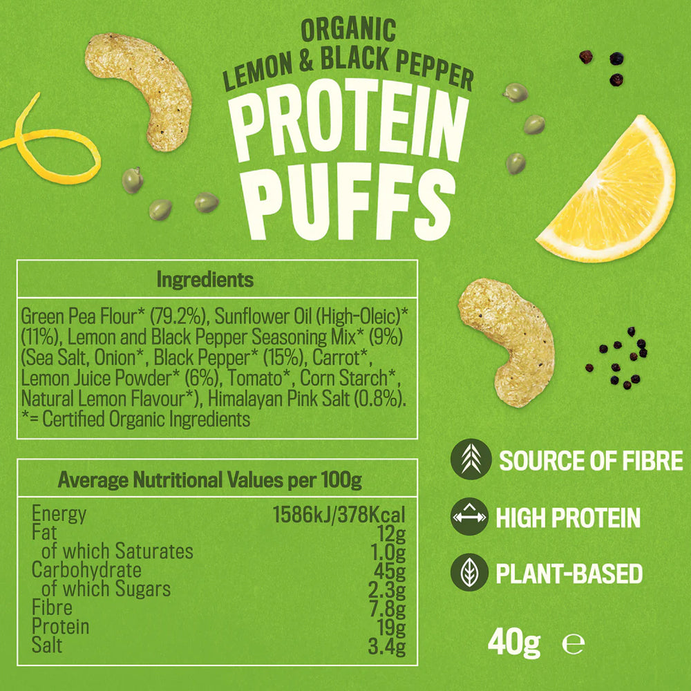 Profusion Organic Protein Puffs - Lemon &amp; Black Pepper