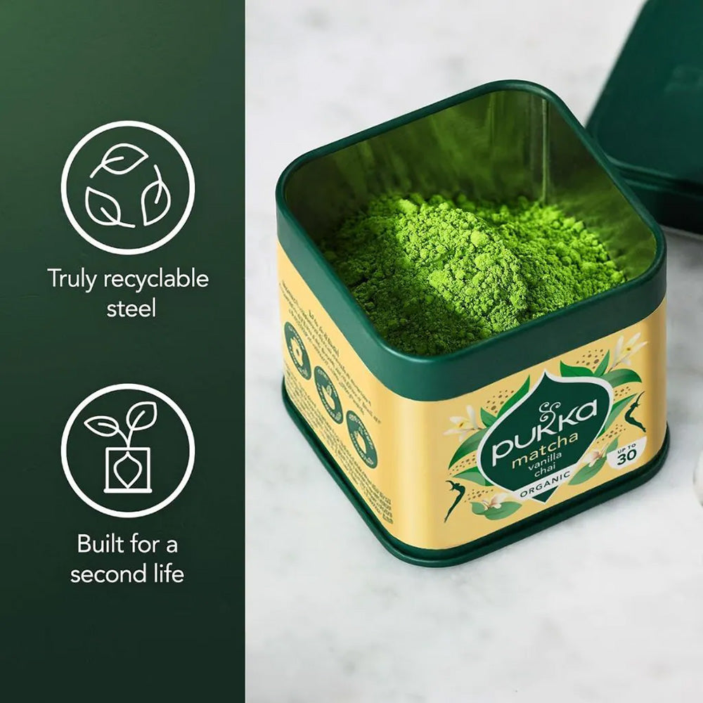 Pukka Organic Vanilla Chai Matcha tin