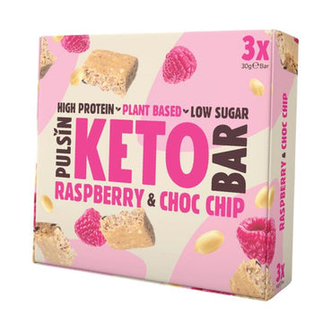 Pulsin Raspberry &amp; Choc Chip Keto Bar multipack