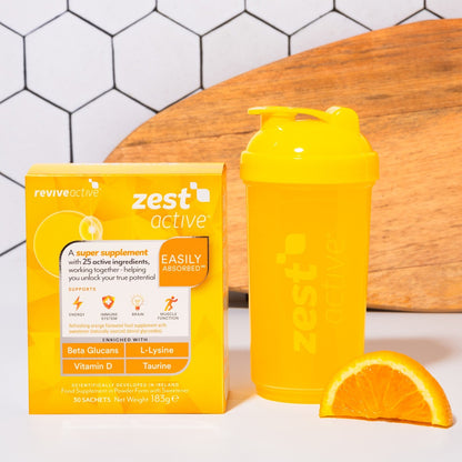 Revive Active Zest Active with orange and drink