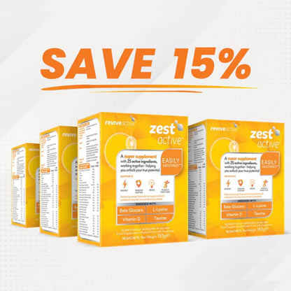 Revive Active Zest Active save 15% 6 month supply