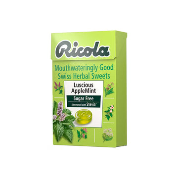 Ricola Swiss Luscious Apple Mint Herbal Sweets Sugar Free 45g