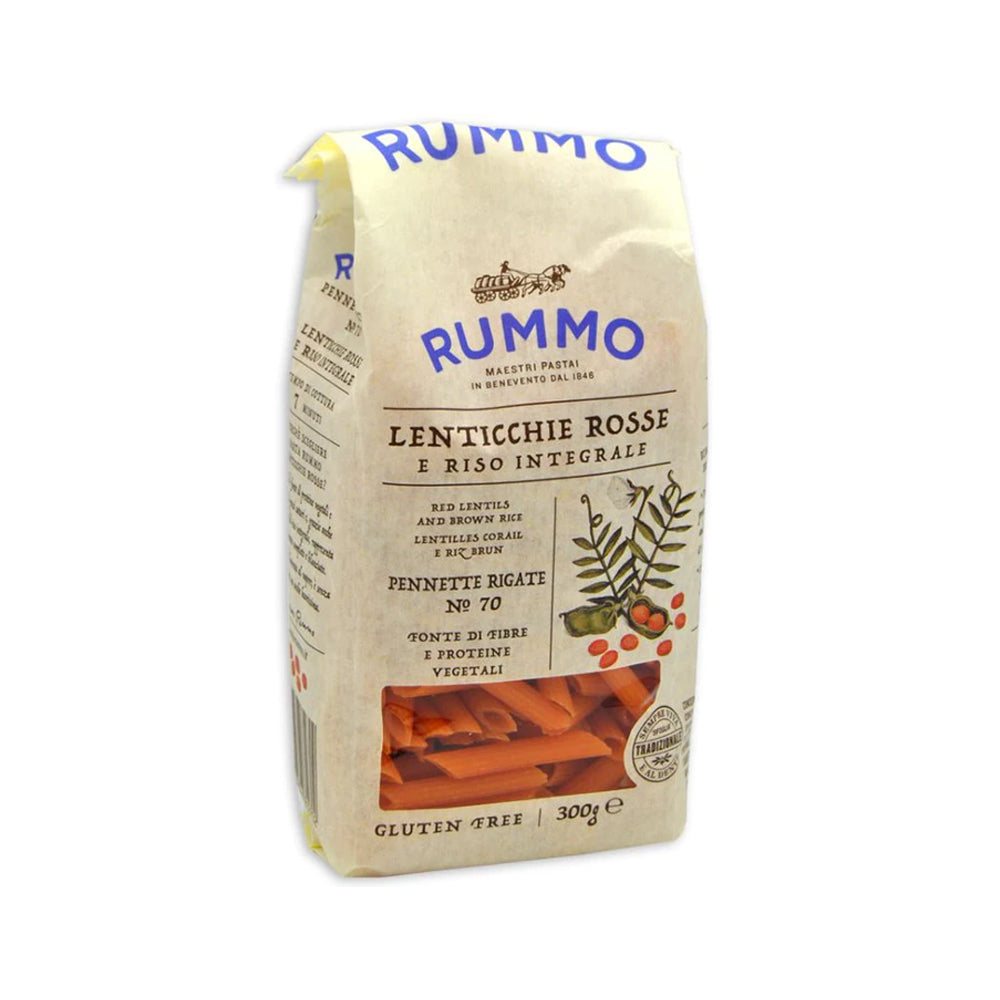 Rummo Pennete Rigate Red Lentils + Brown Rice