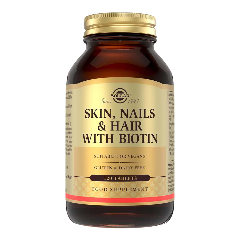 Solgar Skin, Hair &amp; Nails with Biotin 120 tablets