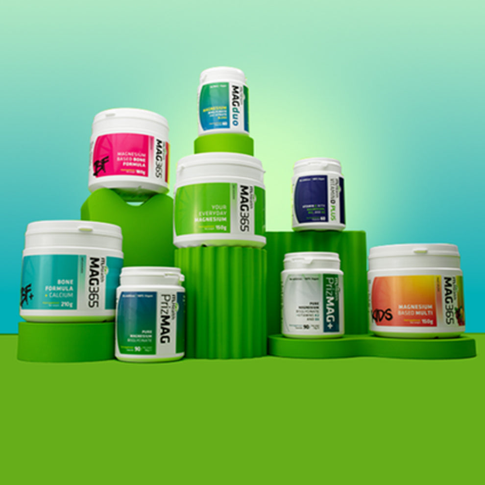 A collection of dietary supplement jars from the ITL Health
