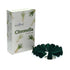 A box of Stanford Citronella incense cones next to a fan of dark green incense cones on a white background.