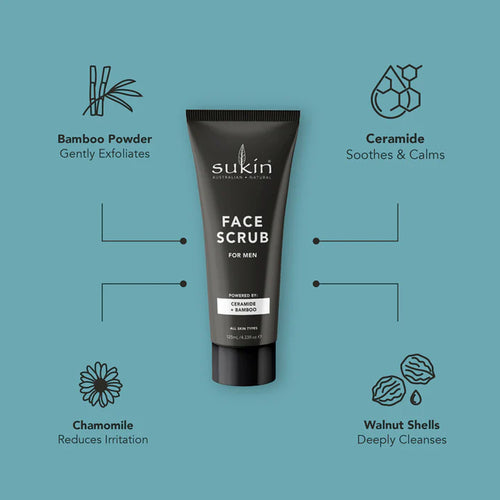 Sukin For Men Face Scrub - Evergreen Healthfoods