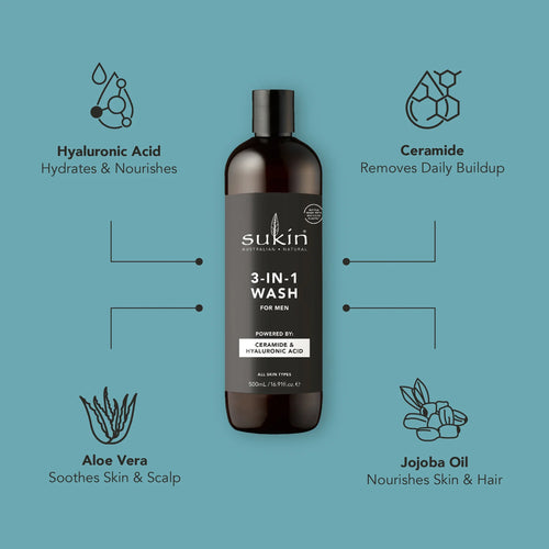 Sukin 3-in-1 Wash For Men