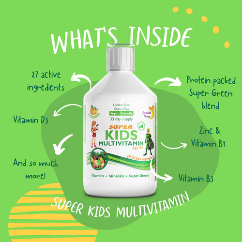 Swedish Nutra Super Kids Multivitamin Information