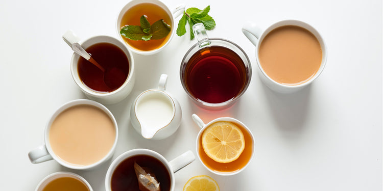selection of cups of tea