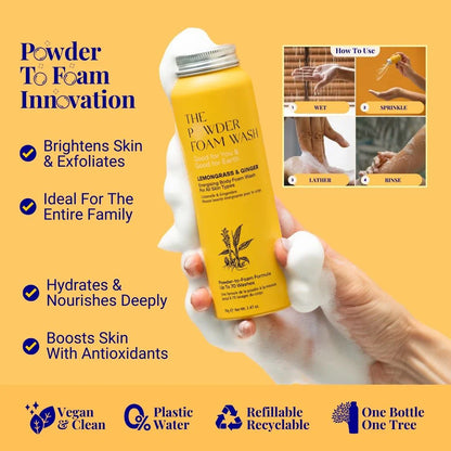 The Powder Foam Body Wash in Lemongrass &amp; Ginger
