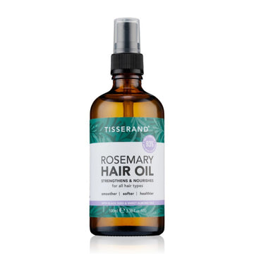 bottle of Tisserand Rosemary Hair Oil