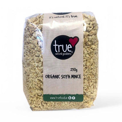 True Natural Goodness Organic Soya Mince packaging