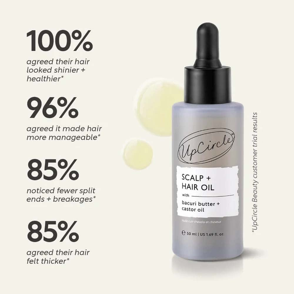 UpCircle Scalp and Hair Oil bottle information