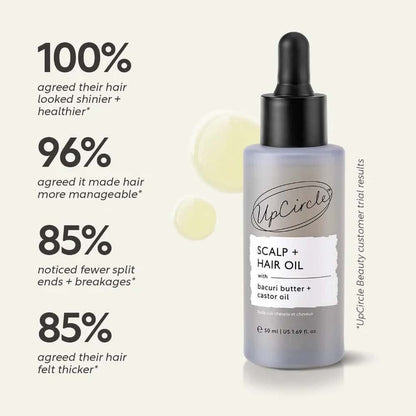 UpCircle Scalp and Hair Oil bottle information