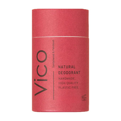Red deodorant container with &