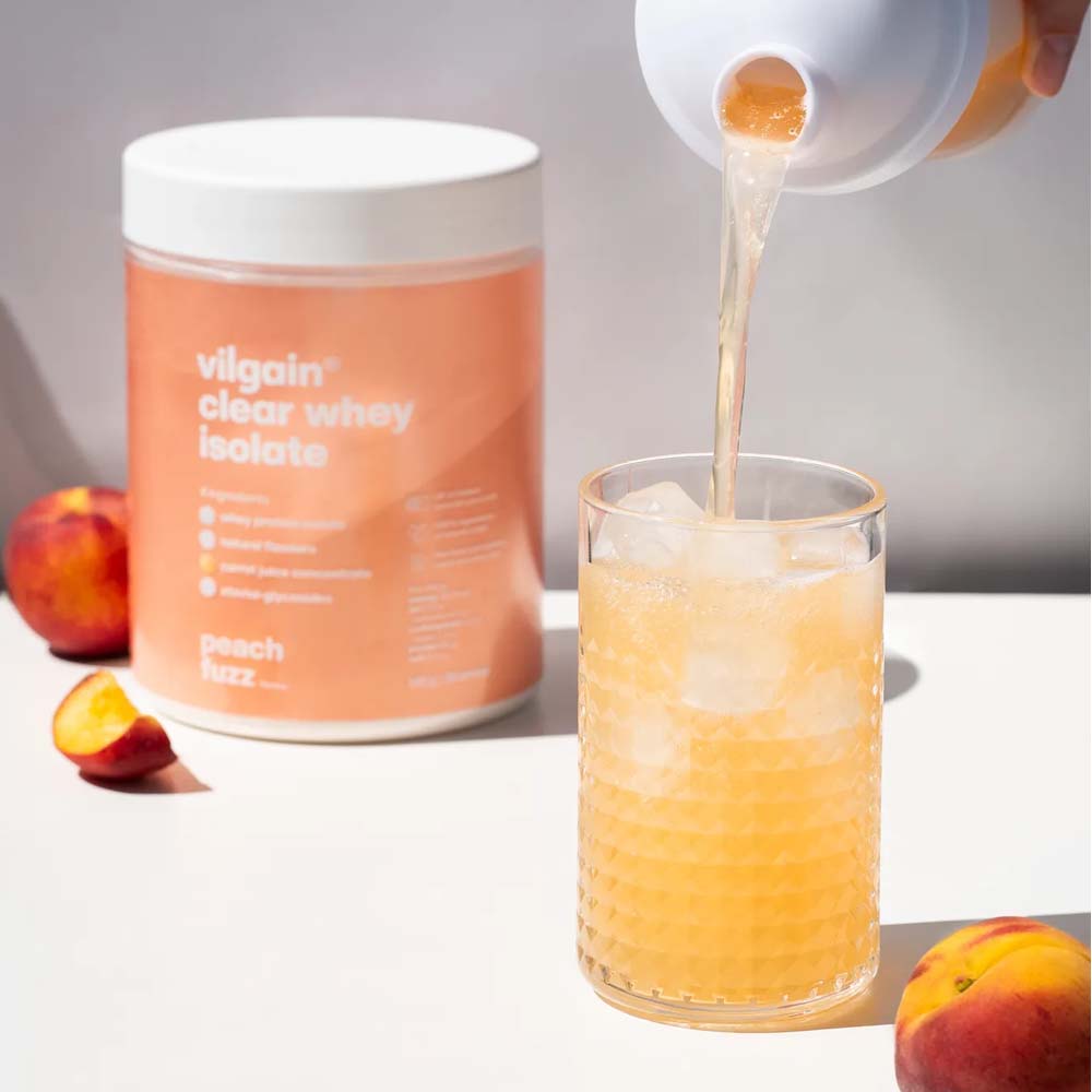 Vilgain Clear Whey Isolate Powder Peach Fuzz drink
