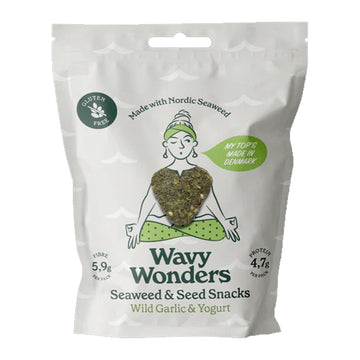 Wavy Wonders Wild Garlic &amp; Yogurt Seaweed &amp; Seed Snack