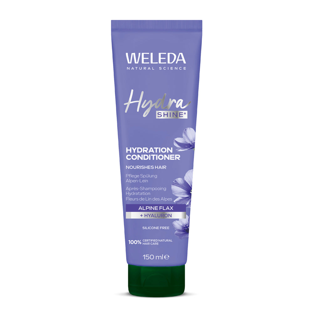 Weleda Hydra Shine hydration conditioner tube on a white background