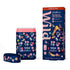Cith Kalden Wild refillable deodorant shown with its retail box, a removed cap, and the deodorant stick. The product features a navy blue floral pattern with pink, purple, and orange flowers, a pink cap, and pink lettering on the packaging.