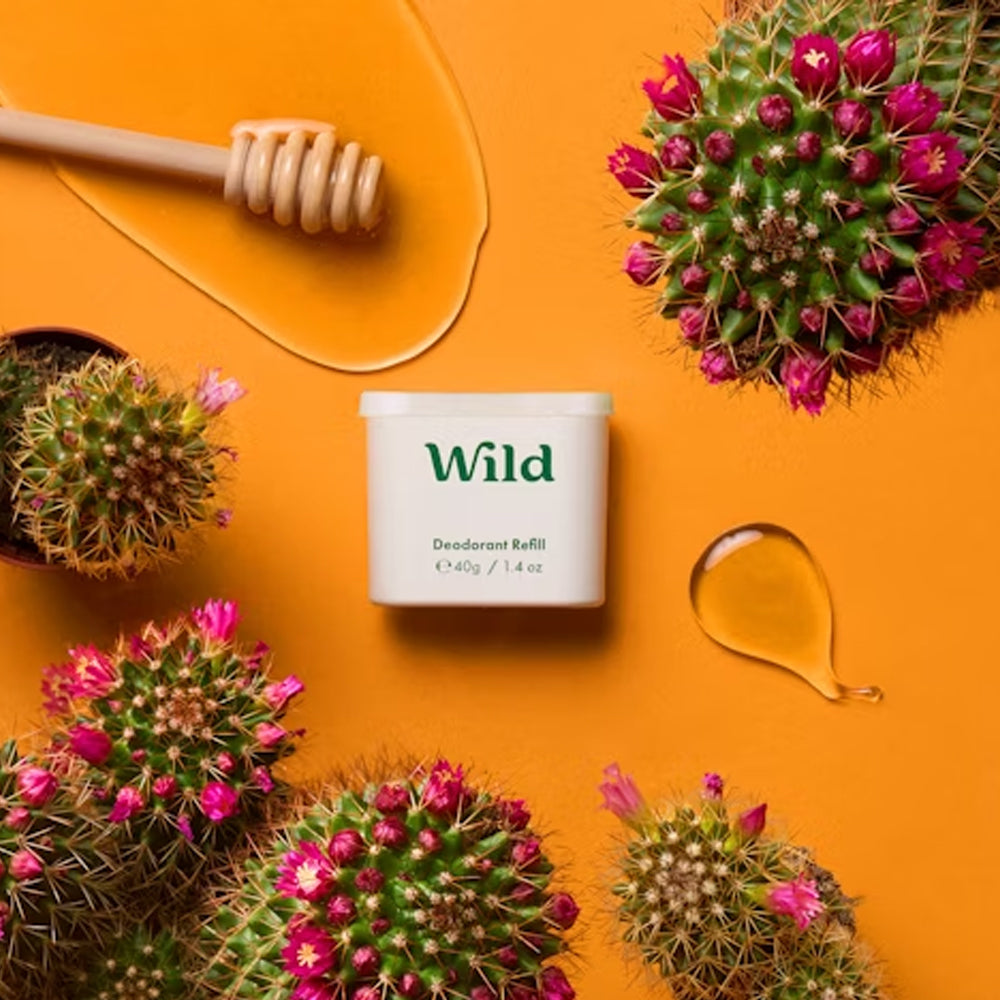 Wild Natural Deodorant Honey &amp; Cactus Flower Deodorant Refill