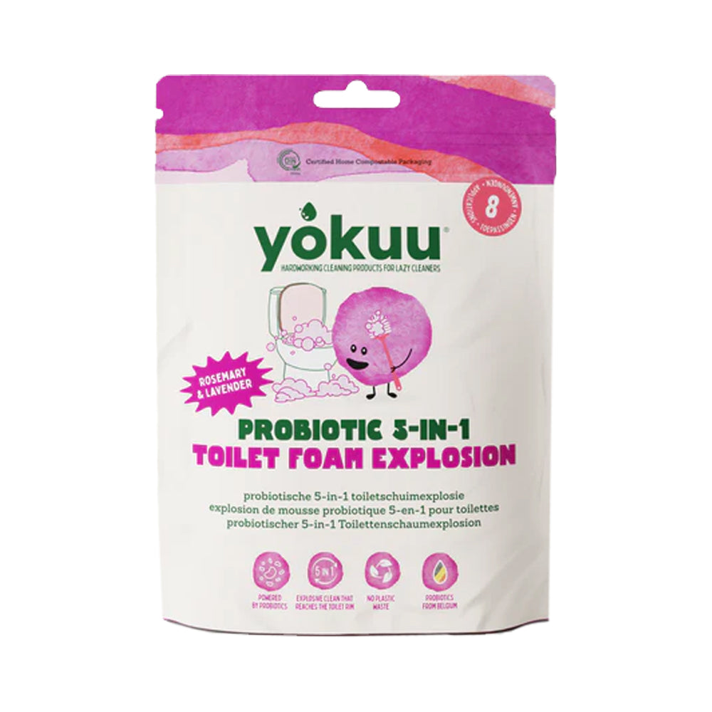 yokuu Probiotic 5-in-1 Toilet Foam Explosion packaging on a white background
