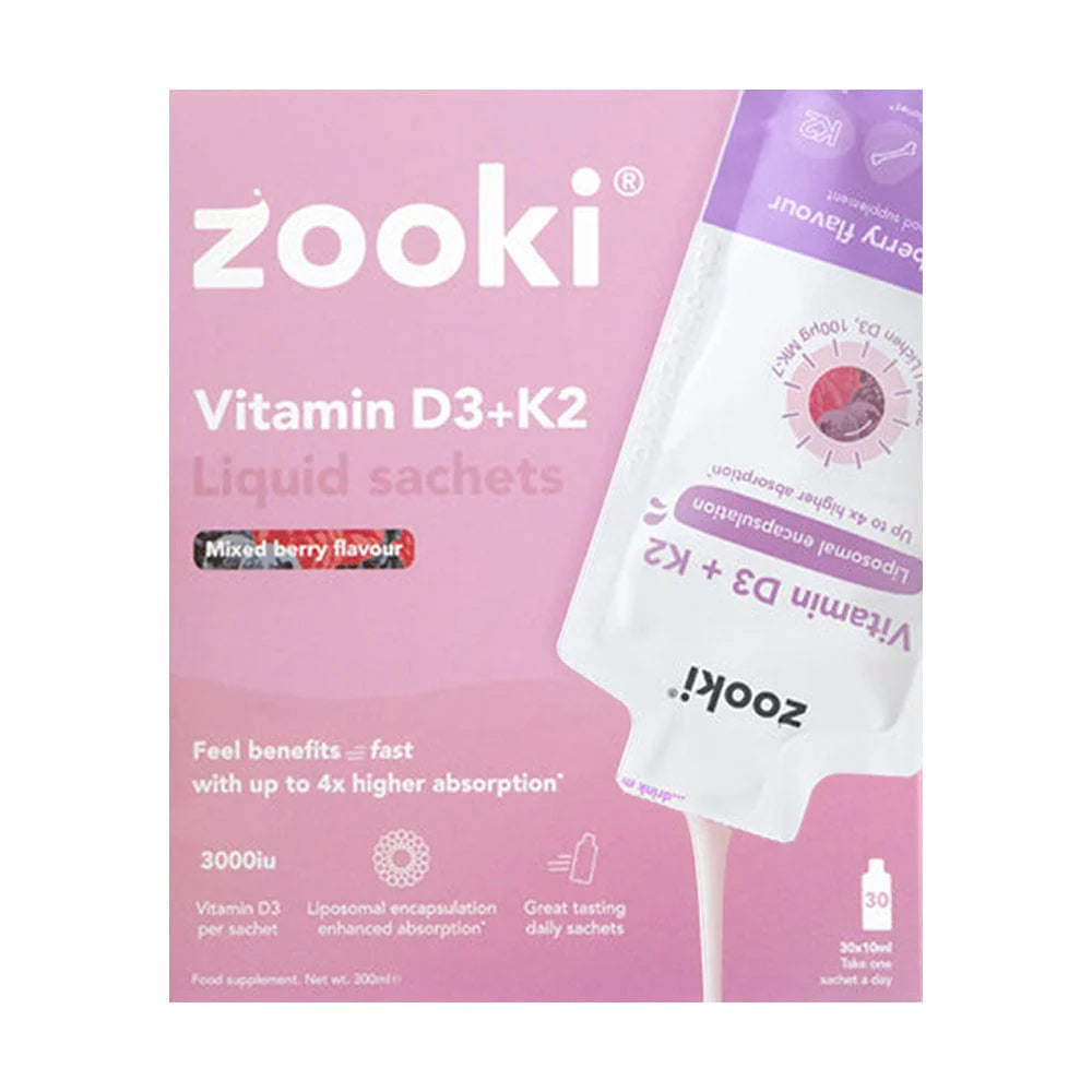 Zooki Liposomal Vitamin D3 &amp; K2 Mixed Berry