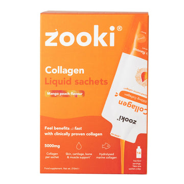 Zooki Collagen Liquid Sachets - Mango Peach