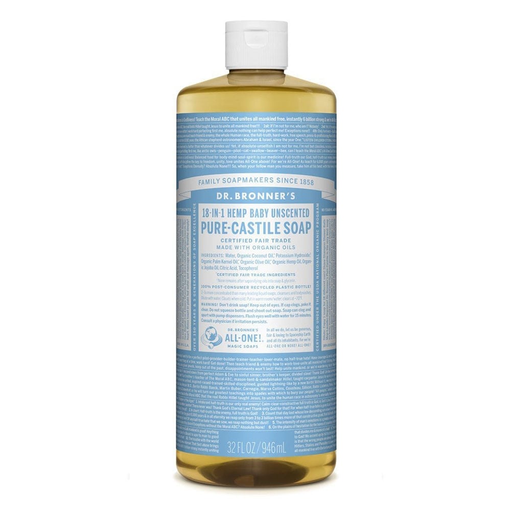 Dr. Bronner Baby Unscented Pure Castile Soap