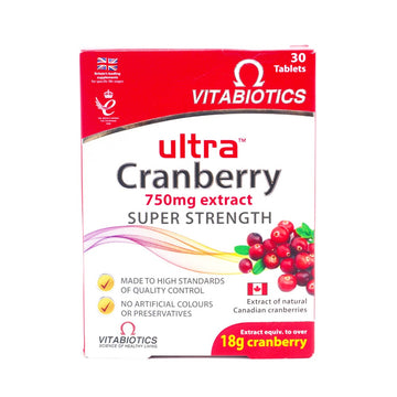 Vitabiotics Ultra Cranberry 750mg extract Super Strength